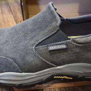 Skechers Men’s Slip-On Loafer in Dark Gray